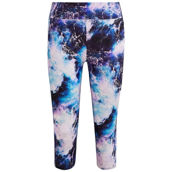 torrid Other - TORRID SWIM High-Rise Pocket Active Capri Legging Ocean Waves Size 0 LARGE NEW
